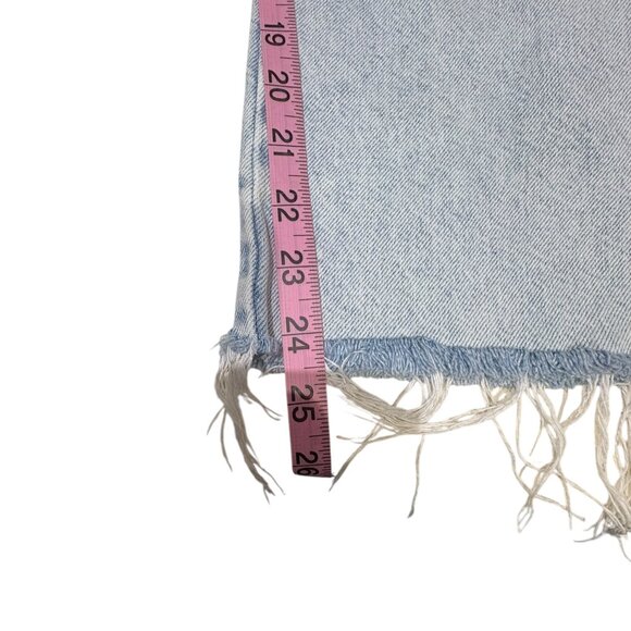 Zara Straight Leg Raw Hem Button Fly Jeans Size 0 - Picture 8 of 12